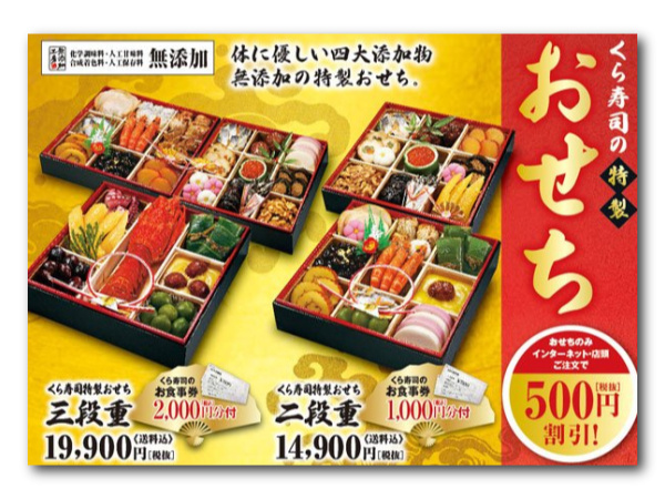 くら寿司 おせち 評判 お得な予約購入方法とレビュー 無添加の三段重 二段重